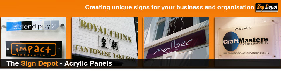 signs - acrylic panels