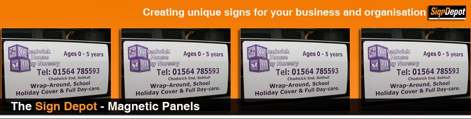 signs - magnetic panels