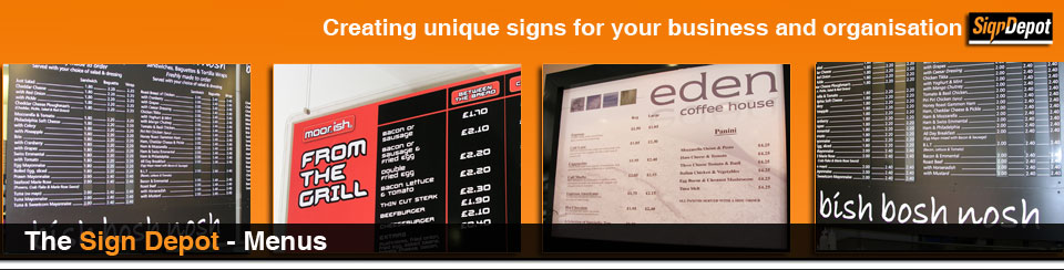 signs - menus