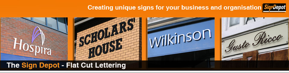 signs - flat cut lettering